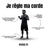 Hashtag Instagram 
Je règle  ma corde à sauter facilement 

☝️: je fais passer le milieu de la corde sous mon pied 
✌️: je tire les poignées jusqu’au niveau de mes aisselles 
🤟: j’ajuste selon mon niveau 

🫶Coachs athlètes n’hésitez pas à enregistrer et à partager ce post pour qui en a besoin.

TRY THE BEST
————
👉Grudge.fr 
🖥️Contact@grudge.fr
📱07.82.19.18.28
📍France 

#grudgefrance01 #crossfit #crossfitgames #crossfitluxembourg #crossfitspain #crossfitbelgium  #crossfitfrance #frenchthrowdown #corde à sauter #jumprope #doubleunder #du #sport #workout #wod #crosstraining #fit #fitgirl #fitness #training #santé #rogue #crossover #freestyle