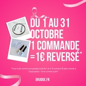 🎀 Octobre Rose 🎀 
Du 1er au 31 octobre, nous soutenons la lutte contre le cancer du sein. Pour chaque commande passée, nous reverserons 1€ à une association dédiée. Ensemble, faisons la différence 💪🏼💖.

📦 Que ce soit pour nos cordes à sauter ou notre textile, chaque achat compte ! Rejoignez-nous dans cette cause et aidez-nous à soutenir la recherche et les combattants de cette maladie.

👉 Commandez maintenant et contribuez avec nous. 
#OctobreRose #SoutienCancerDuSein #CrossFitCommunity #Solidarité #EnsembleContreLeCancer

—
TRY THE BEST

————
👉Grudge.fr 
🖥️Contact@grudge.fr
📍France